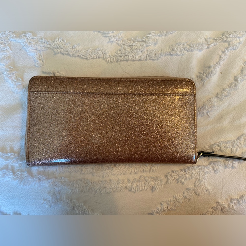 Kate Spade Rose Gold Glitter Wallet - Picture 2 of 12